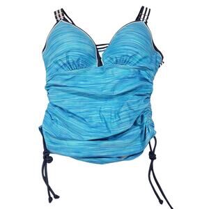 Free Country Bandeaux Tankini Bikini Swim Top - Size Medium 8/10